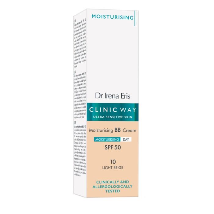 CLINIC WAY Mitrinošs BB krēms SPF50 (10 light beige) 30ml