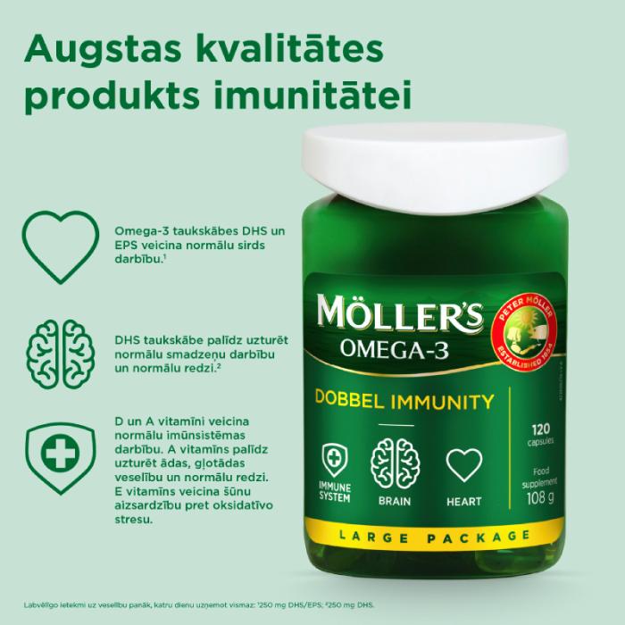 MOLLERS Dobbel Immunity kapsulas N120
