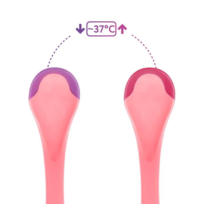 BABOO Karstumjutīgā karote, 4+ mēnešu vecumam, rozā