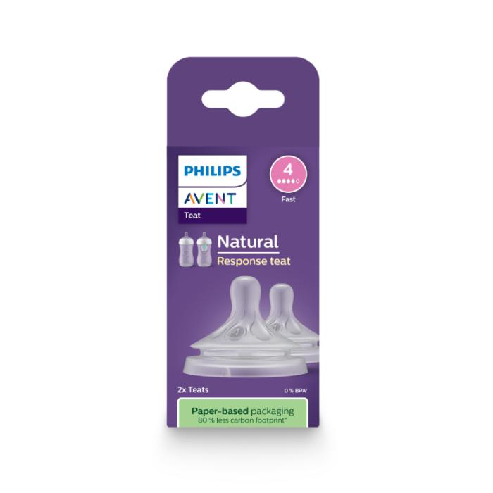 PHILIPS AVENT Natural Response pudeļu silikona knupīši 3m+ N2