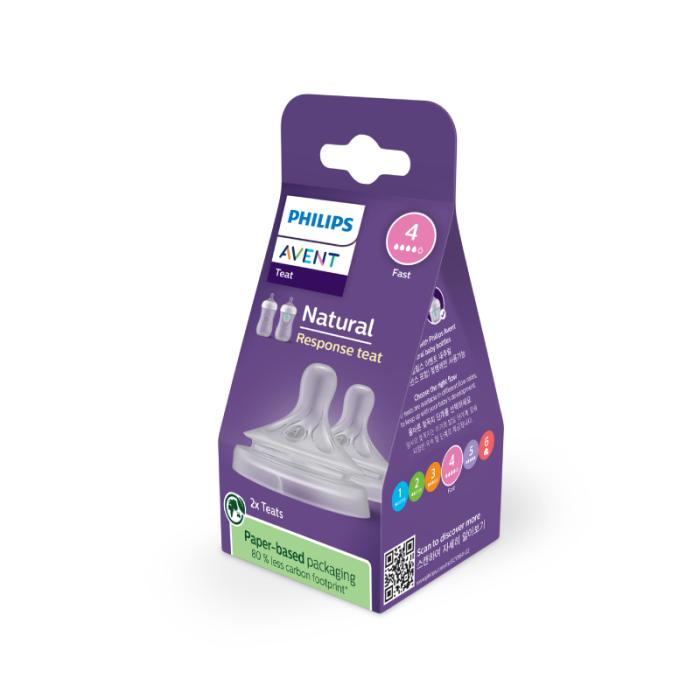 PHILIPS AVENT Natural Response pudeļu silikona knupīši 3m+ N2