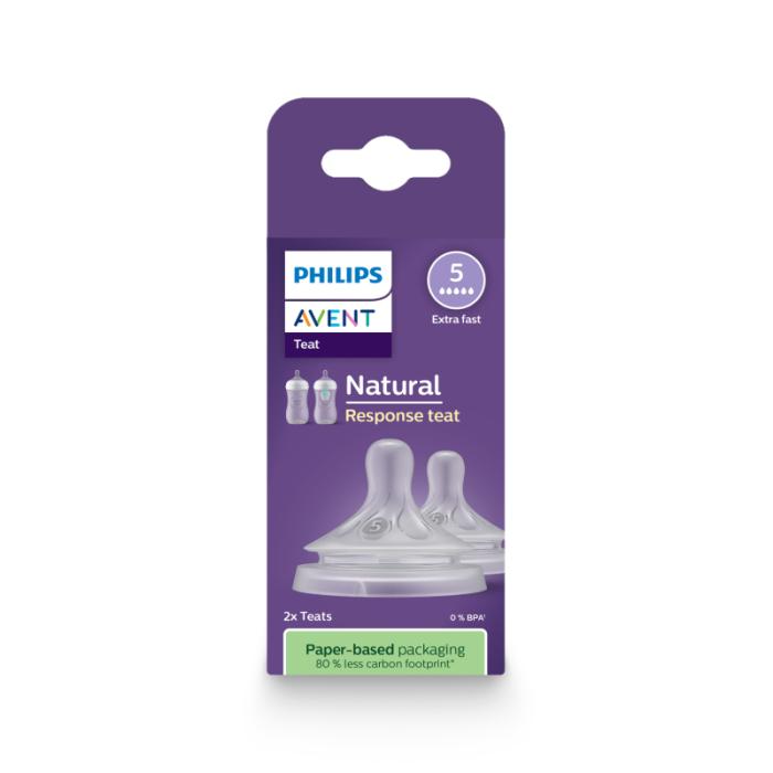 PHILIPS AVENT Natural Response pudeļu silikona knupīši 6m+ N2