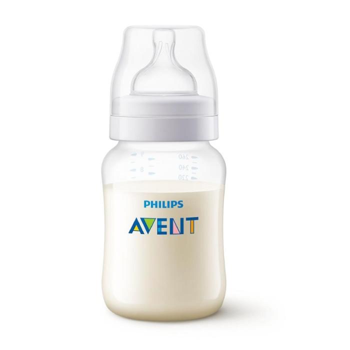 PHILIPS AVENT Pretkoliku zīdaiņu pudelīte, lēnas plūsmas knupītis, 1m+ 260 ml