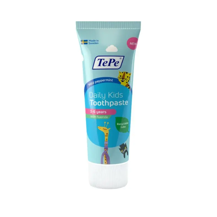 TEPE Daily Kids zobu pasta bērniem vecumā no 3-6 gadiem, ar piparmētru garšu, 75ml