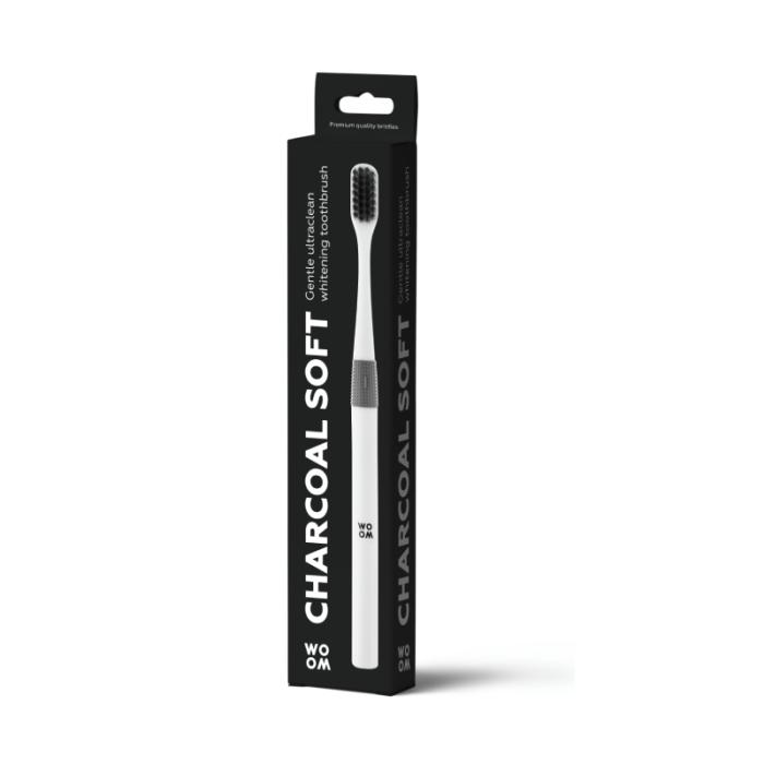 WOOM Charcoal Soft zobu birste