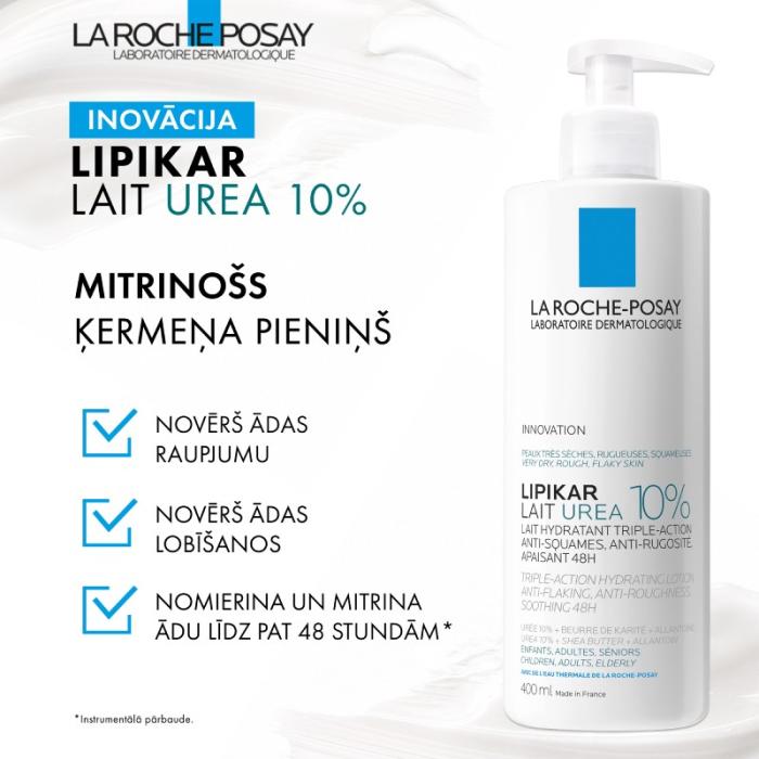 LA ROCHE-POSAY Lipikar Lait Urea 10% ķermeņa losjons 400ml