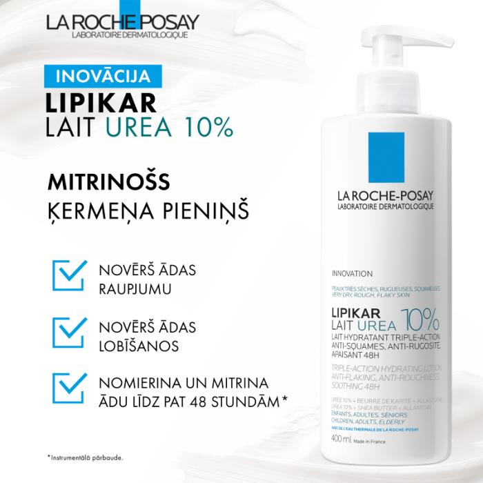 LA ROCHE-POSAY Lipikar Lait Urea 10% ķermeņa losjons 400ml