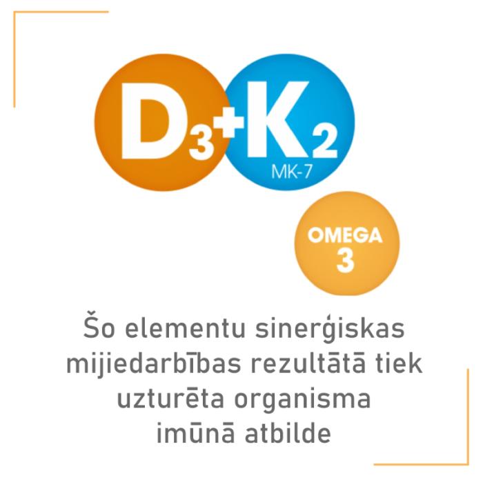 OLIDETRIM 4000 D3+ K2 Omega-3 kapsulas N30