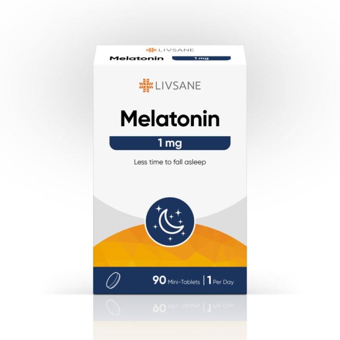 LIVSANE Melatonīns 1mg tabletes N90