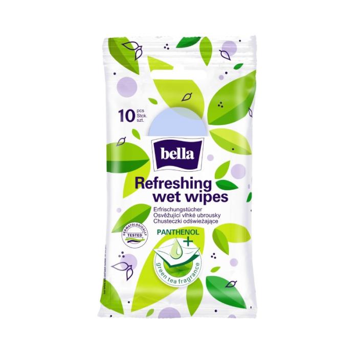 BELLA mitrās salvetes ar pantenolu N10