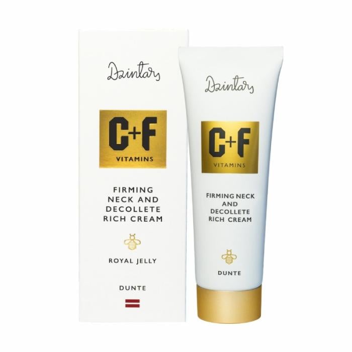 DZINTARS Dunte nostiprinošs krēms kaklam un dekoltē ar C un F vitamīniem 75ml