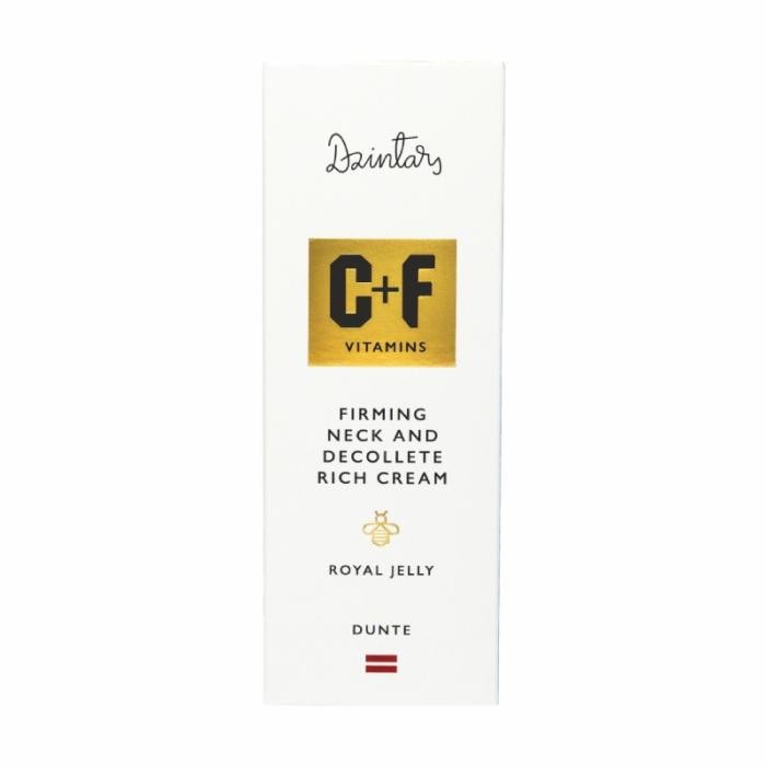 DZINTARS Dunte nostiprinošs krēms kaklam un dekoltē ar C un F vitamīniem 75ml