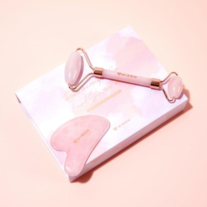 MIZON Facial Massage Roller& Gua-Sha set dāvanu komplekts