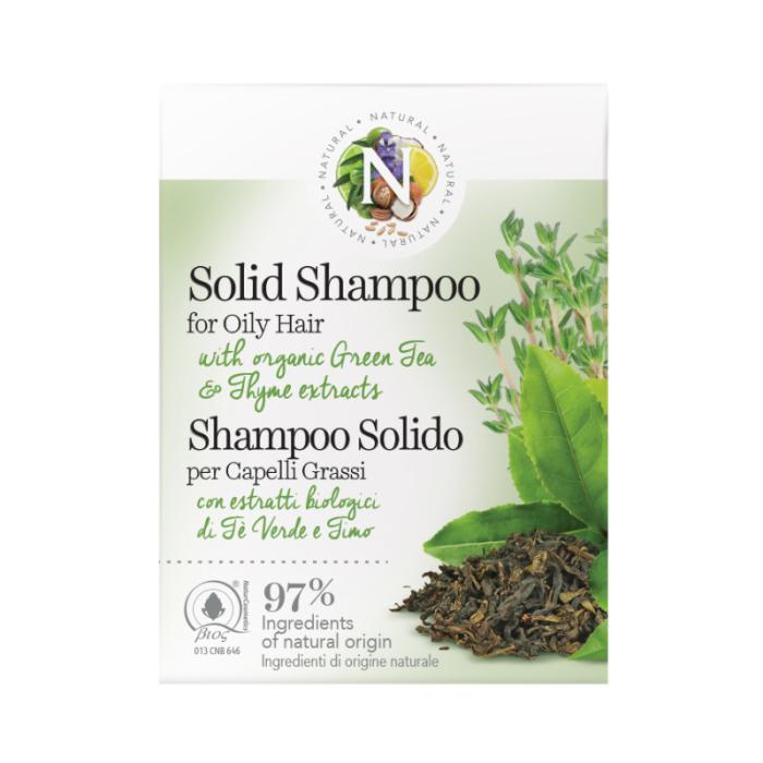 NATURAL cietais šampūns taukainiem matiem 50g