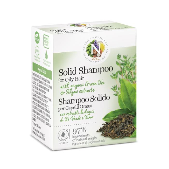 NATURAL cietais šampūns taukainiem matiem 50g