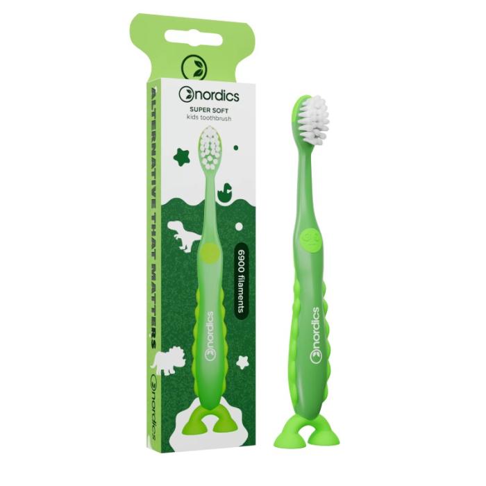 NORDICS 6900 Dino Green bērnu zobu birste