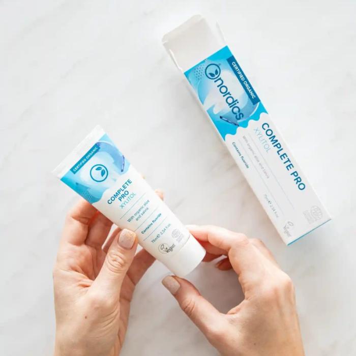 NORDICS Complete Pro organiskā zobu pasta ar fluorīdu 75ml