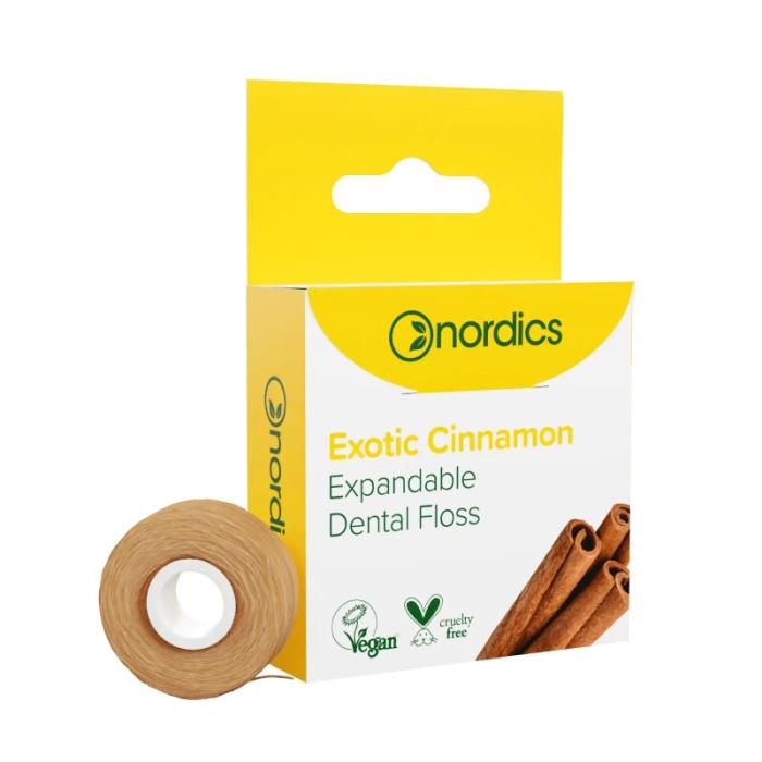 NORDICS Cinnamon zobu diegs ar kanēļa eļļu 30m.