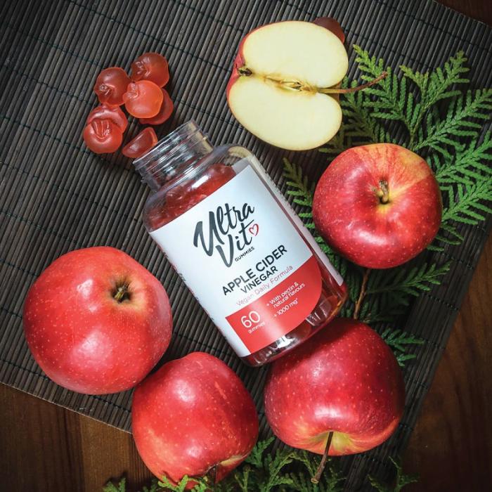ULTRAVIT Apple Cider Vinegar košļājamās tabletes N60