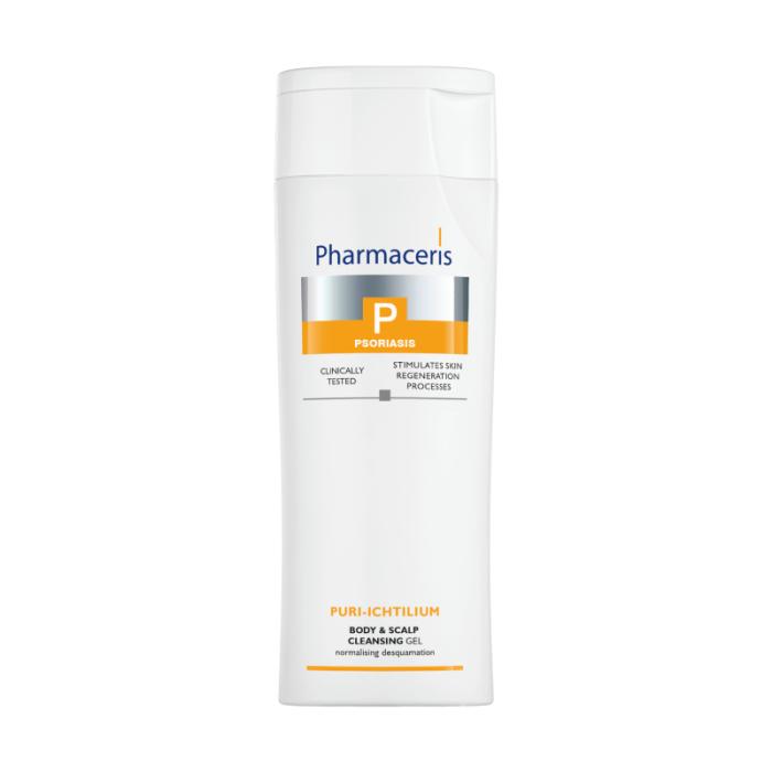 PHARMACERIS P Puri-Ichtilium normalizējošs, attīrošs gels ķermenim un galvas ādai 250 ml