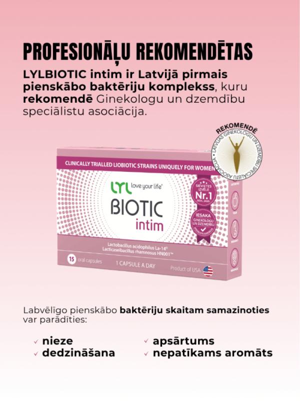 LYL BIOTIC intim, kapsulas, N15