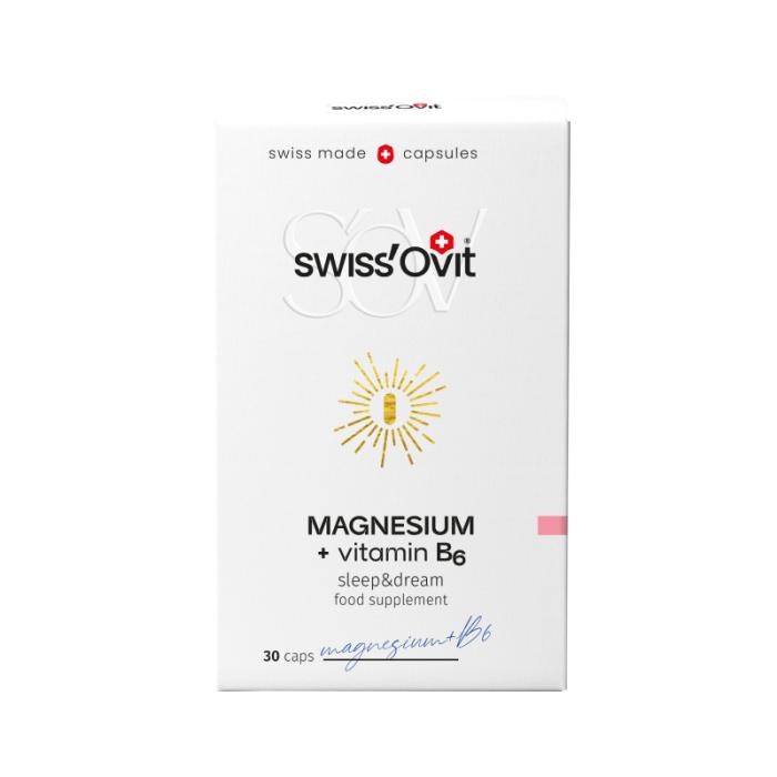 SWISS OVIT Magnesium + vitamin B6 kapsulas N30