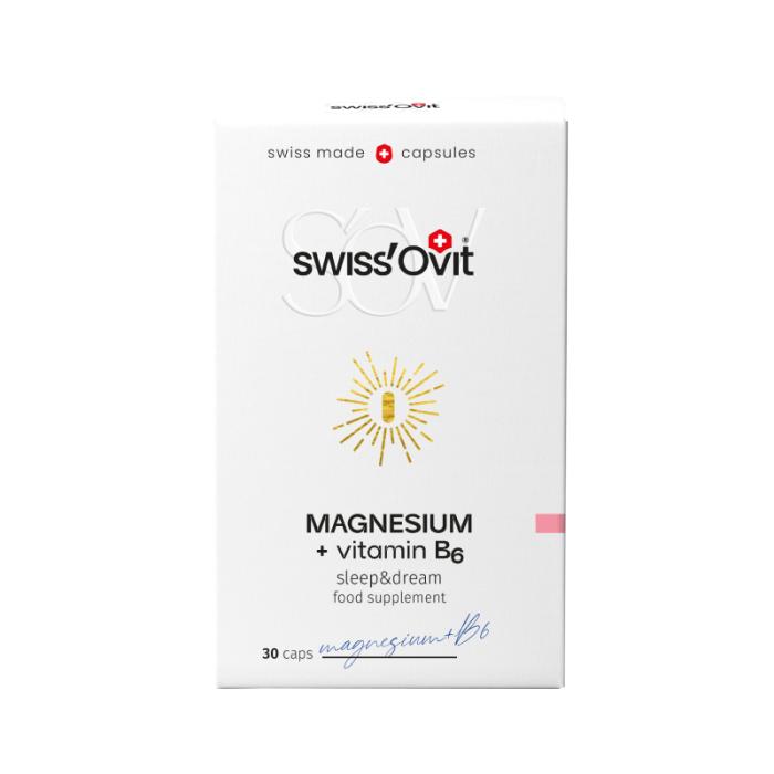 SWISS OVIT Magnesium + vitamin B6 kapsulas N30
