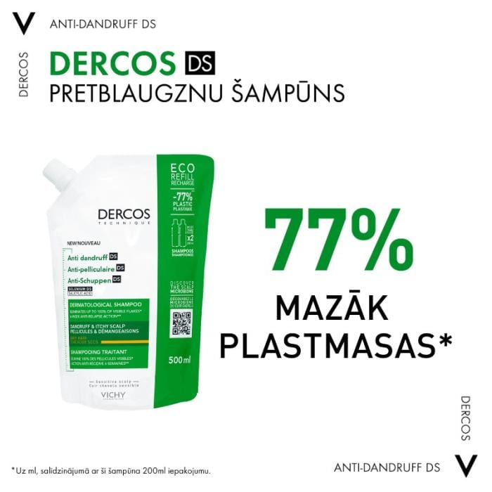 VICHY Dercos Dry pretblaugznu šampūns Refill 500ml