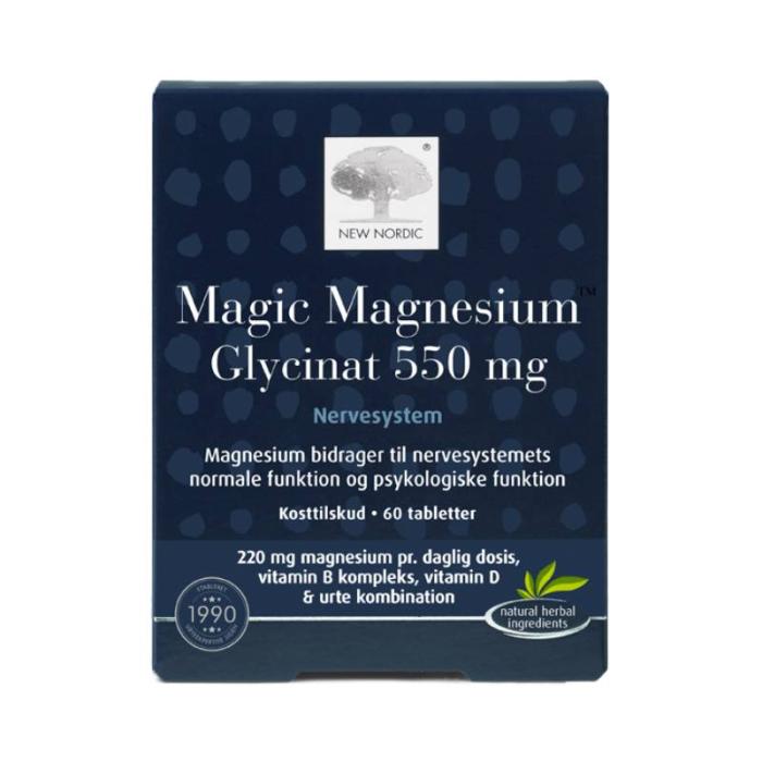 NEW NORDIC Magic Magnesium Glycinat 550 mg tabletes N60
