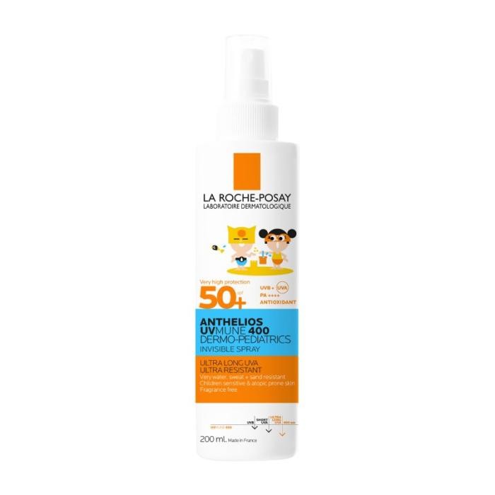 LA ROCHE-POSAY Anthelios UVMUNE 400 Dermo-Pediatrics SPF50+ izsmidzināms līdzeklis 200ml