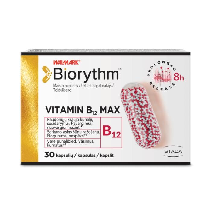 BIORYTHM Vitamin B12 Max kapsulas N30
