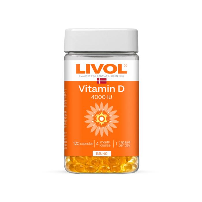 LIVOL Vitamīns D 4000 IU kapsulas N120
