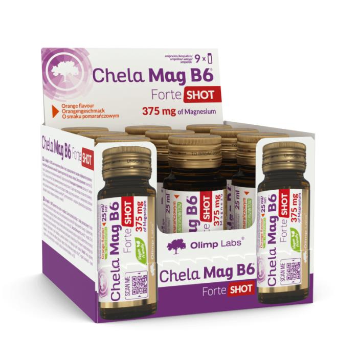 OLIMPLABS Chela-Mag B6 Forte Shot apelsīnu garša 25ml N9