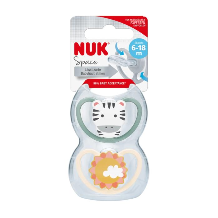 NUK Space māneklis 2 (6-18 mēn.), silikona N2