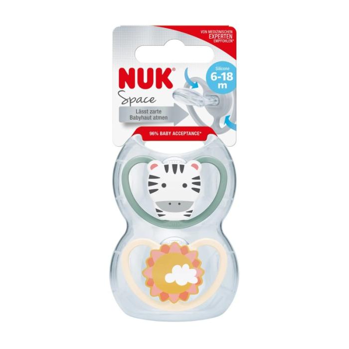 NUK Space māneklis 2 (6-18 mēn.), silikona N2