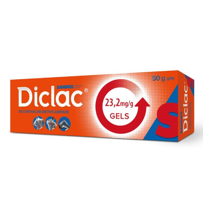 DICLAC 23,2 mg/g gels, 50g