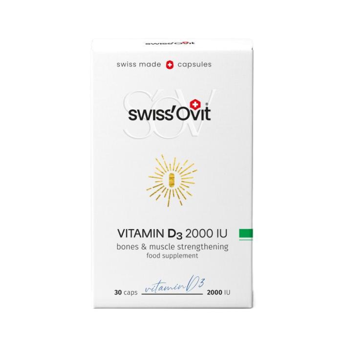 SWISS OVIT Vitamin D3 2000SV kapsulas N30