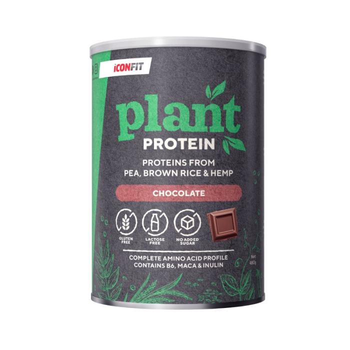 ICONFIT Plant Protein ar šokalādes garšu pulveris 480g