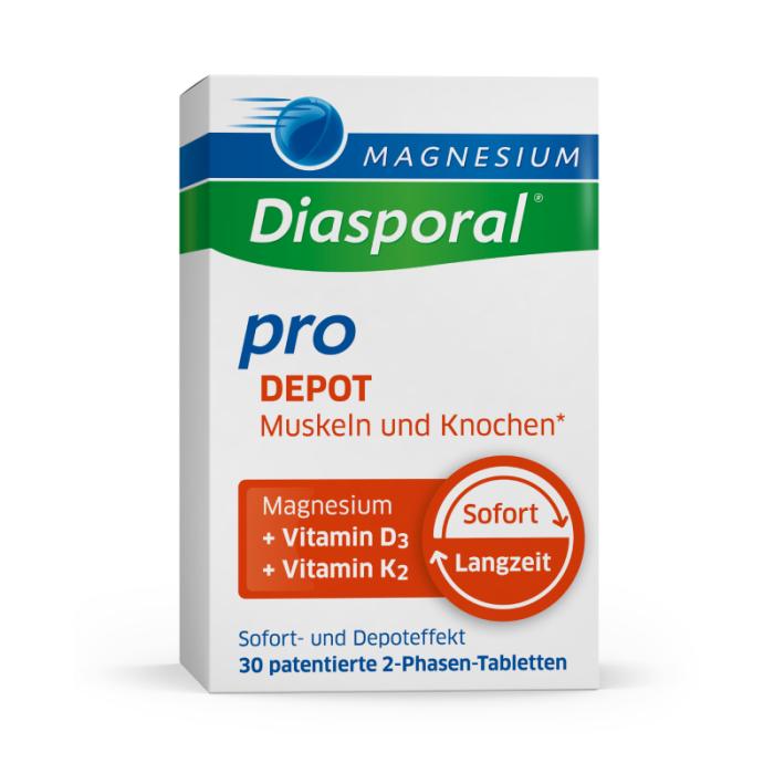 MAGNESIUM DIASPORAL Pro Depot muskuļiem un kauliem tabletes N30