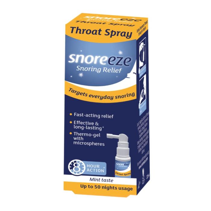 SNOREEZE Rīkles aerosols pret krākšanu 23.5 ml