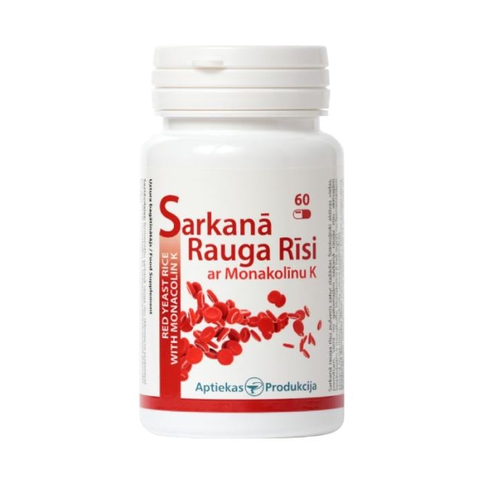 AP Sarkanā Rauga Rīsi ar Monakolīnu K kapsulas N60
