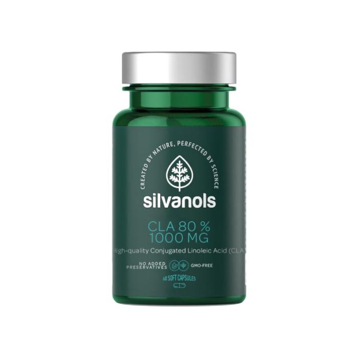 SILVANOLS CLA 80% 1000mg kapsulas N60