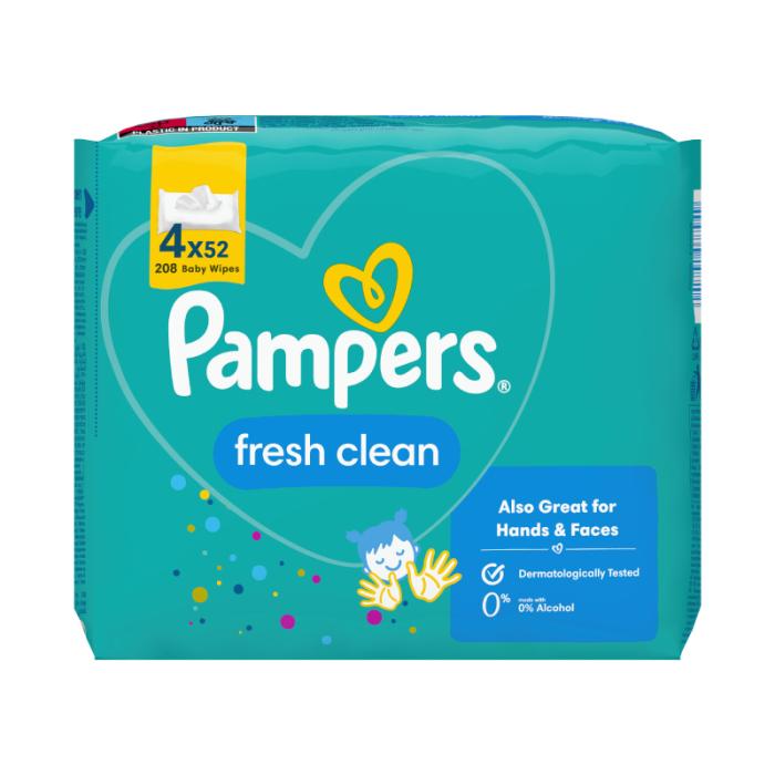 PAMPERS Fresh Clean mitrās salvetes 4xN52