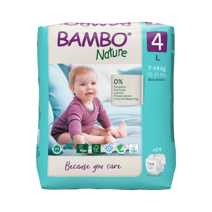 BAMBO NATURE autiņbiksītes 4.izmērs 7-14kg N24