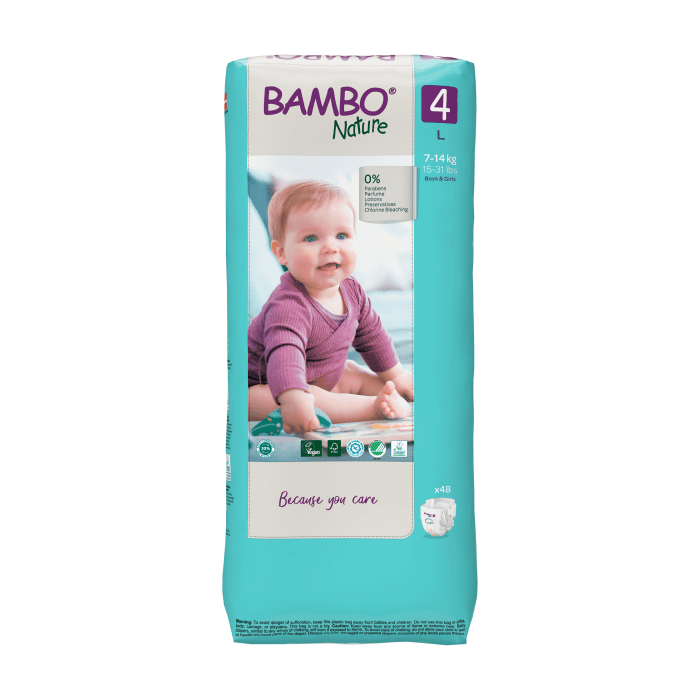 BAMBO NATURE autiņbiksītes 4.izmērs 7-14kg N48
