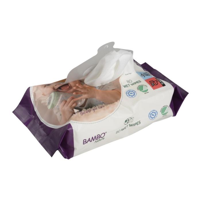 BAMBO NATURE Mitrās salvetes N80