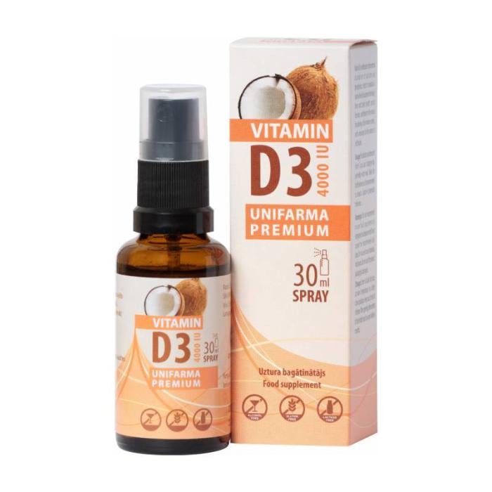 UNIFARMA Premium D3 vit. 4000SV izsmidzināms šķīdums 30ml