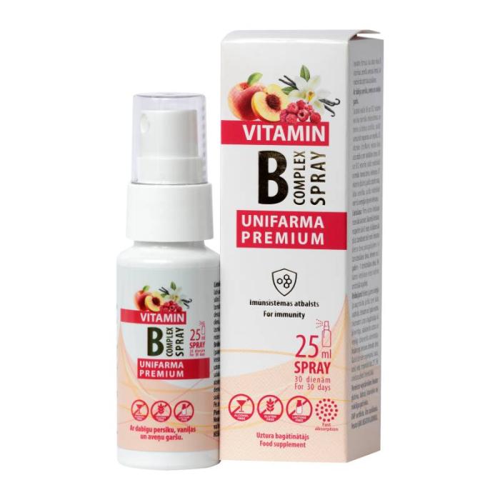 UNIFARMA Premium B vit. Complex izsmidzināms šķidrums  25ml