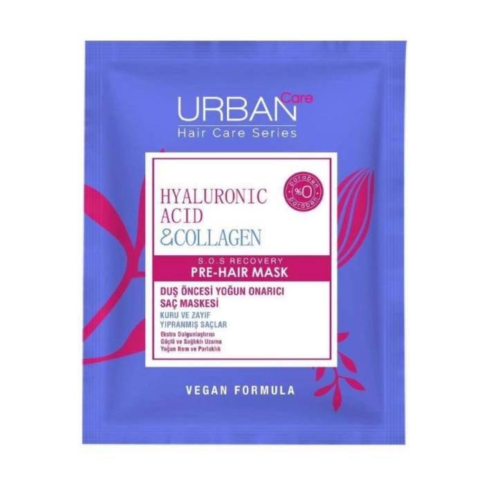 URBAN CARE Hyaluronic Acid&Collagen Pre-Wash matu maska 50ml