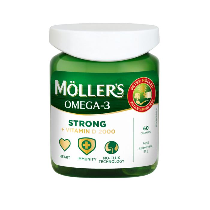 MOLLERS Strong +D vit. 2000SV kapsulas N60